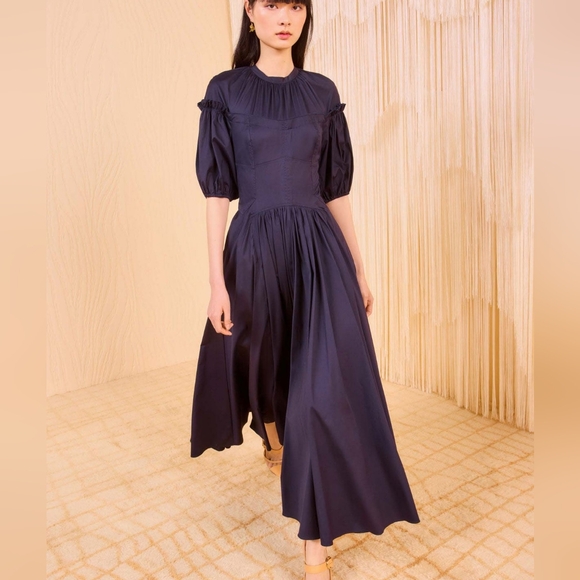 Ulla Johnson Estelle Short Sleeve Corset Dress